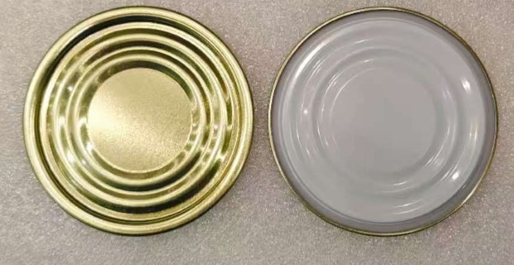 214D 70 mm Fine inferiore esterno dorato interno bianco per lattine di bevande e frutta