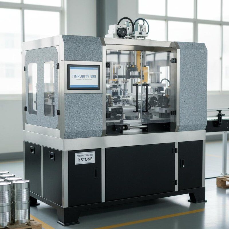 Tinpurity 999 Automatic Tin Can Making Machine Featuring Surface Finish R Stone for Durable and Precise Can Manufacturing