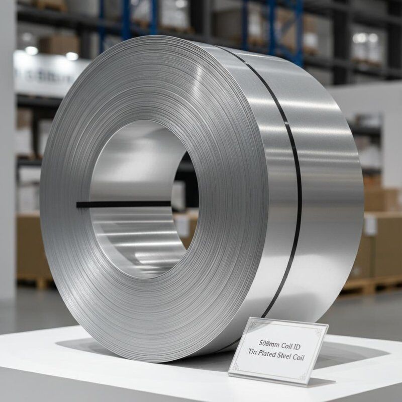 508mm bobina id bobina d'acciaio rivestita di stagno che offre un eccellente rivestimento di stagno per una maggiore durata e protezione dalla corrosione