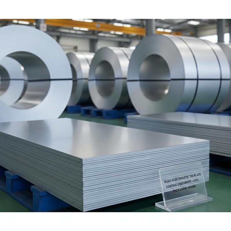 Placca di stagno elettrolitico semplice Lunghezza 600 mm 1200 mm o in bobine con uniformità di rivestimento ± 10% Adatta all'imballaggio