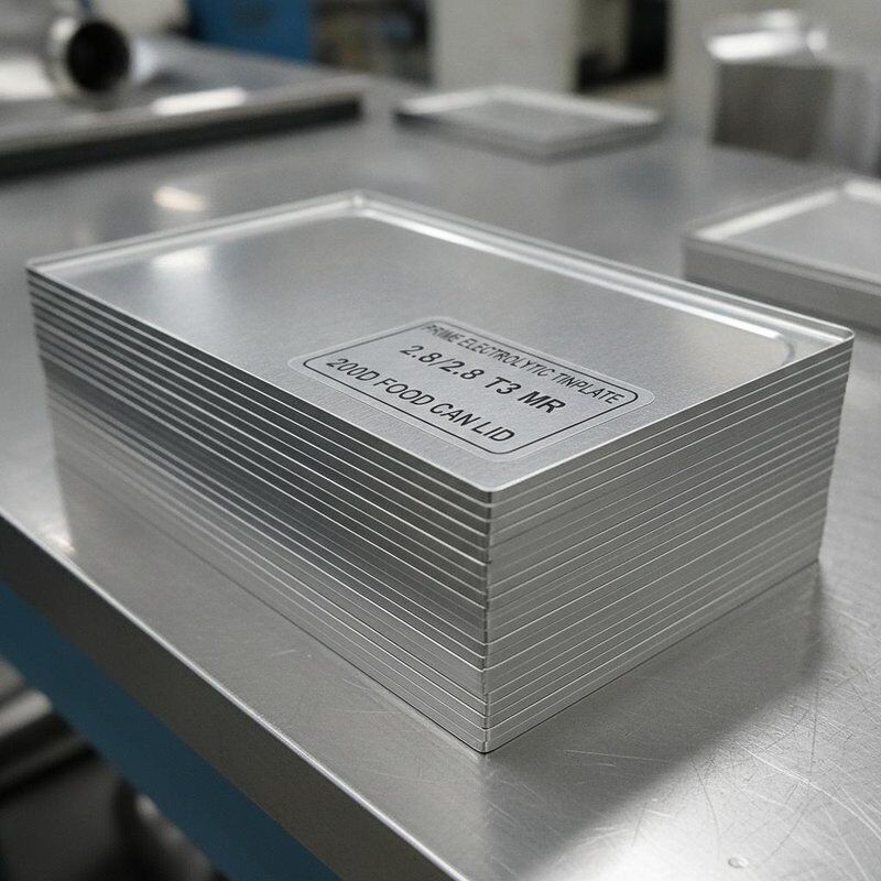 2.8/2.8 Prime Foglio di banda stagnata elettrolitica MR Tipo T3 Tempera per coperchio di lattine per alimenti 200D Stampaggio 0,18 mm-0,25 mm di spessore