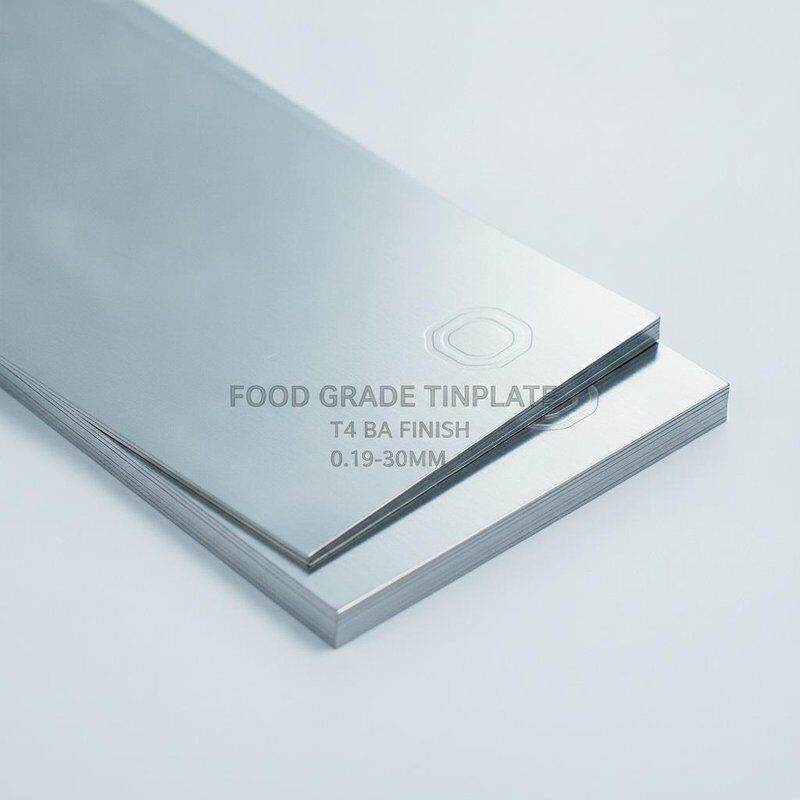 Foglio di banda stagnata elettrolitica per uso alimentare T4 Temperatura BA Finitura per stampaggio estremità lattina facile da aprire 0,19 mm-0,30 mm